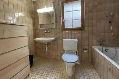 Ein Badezimmer in der Unterkunft Chalet Woodland - Ferienwohnung mit Terrasse