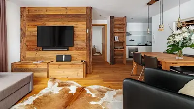 Ein Sitzbereich in der Unterkunft Chalet Luna by Zermatt Premium Apartments