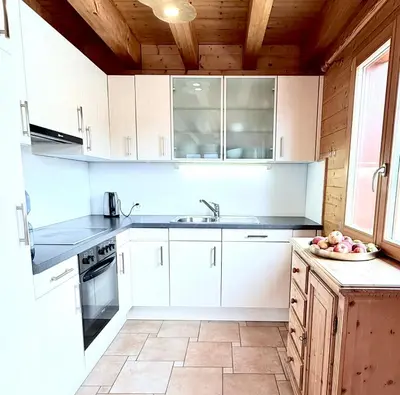 Küche/Küchenzeile in der Unterkunft Chalet Poiema