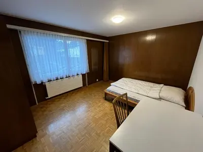 Ein Bett oder Betten in einem Zimmer der Unterkunft Ausgangspunkt zu Zermatt