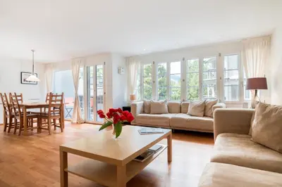 Ein Sitzbereich in der Unterkunft Holzgasse Apartment