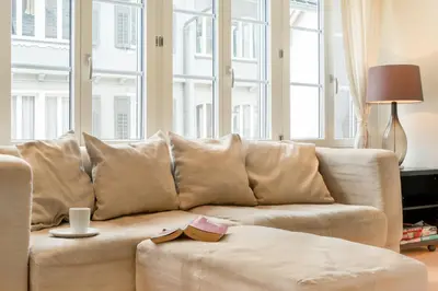 Ein Sitzbereich in der Unterkunft Holzgasse Apartment
