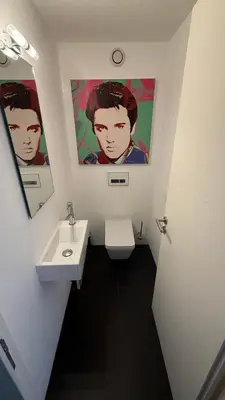 Ein Badezimmer in der Unterkunft Charmant appartement au centre de Montana