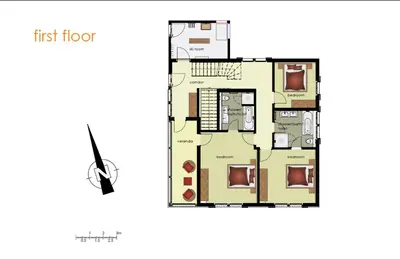 Grundriss der Unterkunft Apartment Fortuna 5.5 - GriwaRent AG