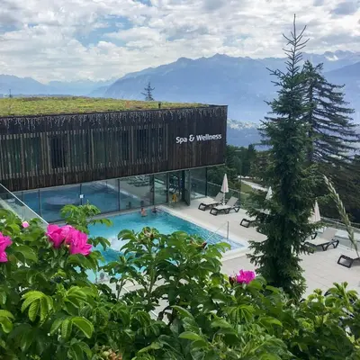 Ein allgemeiner Bergblick oder ein Berglick von der Ferienwohnung aus