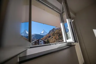 Ein allgemeiner Bergblick oder ein Berglick von der Ferienwohnung aus