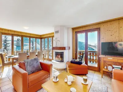 TV/Unterhaltungsangebot in der Unterkunft Luxury apartment in Veysonnaz