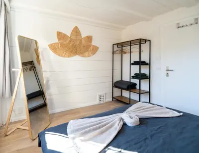 Ein Bett oder Betten in einem Zimmer der Unterkunft Comfy, Spacious and Central Duplex Apartment