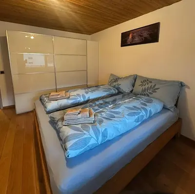 Ein Bett oder Betten in einem Zimmer der Unterkunft Matterhornview Viktoria B