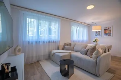 Ein Sitzbereich in der Unterkunft Modern studio - lots of comfort in a central location