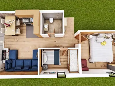 Ein Sitzbereich in der Unterkunft Apartment Cristal-12 by Interhome