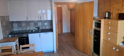 Küche/Küchenzeile in der Unterkunft Studio Bellevue Veysonnaz