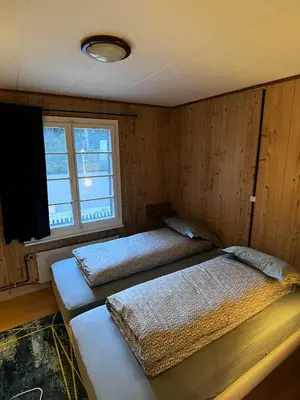 Ein Bett oder Betten in einem Zimmer der Unterkunft Apartment Thun - Lake view - for 6 guests