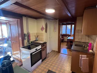 Küche/Küchenzeile in der Unterkunft Gemütliche und rustikale Ferienwohnung