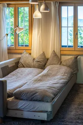 Ein Bett oder Betten in einem Zimmer der Unterkunft Mountain Apartment - Hot Tub & Sunset Views