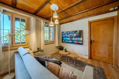 TV/Unterhaltungsangebot in der Unterkunft Mountain Apartment - Hot Tub & Sunset Views