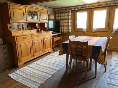 Küche/Küchenzeile in der Unterkunft Ferienhaus Schönenmatte