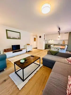 Ein Sitzbereich in der Unterkunft Peak Apartment - Saas-Fee