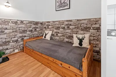 Ein Bett oder Betten in einem Zimmer der Unterkunft Studio 2 pp - Crans-Montana Centre - Rue du Prado