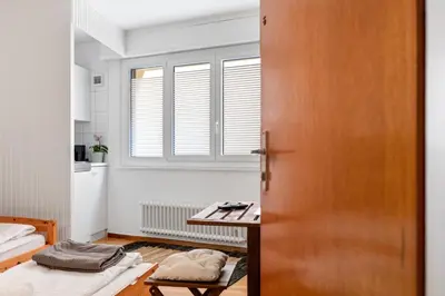 Ein Bett oder Betten in einem Zimmer der Unterkunft Studio 2 pp - Crans-Montana Centre - Rue du Prado