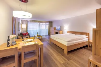 Ein Bett oder Betten in einem Zimmer der Unterkunft City peak Studio 1 by Inspiringplaces Zermatt