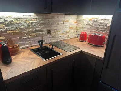 Küche/Küchenzeile in der Unterkunft Zermatt Apartment