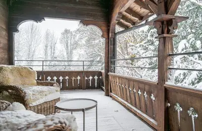 Ein Balkon oder eine Terrasse in der Unterkunft Chalet Verve
