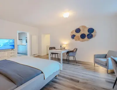 Ein Bett oder Betten in einem Zimmer der Unterkunft Stylish Gem