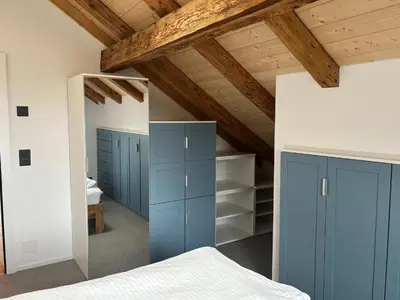 Ein Bett oder Betten in einem Zimmer der Unterkunft Apartment Bärgli in Krattigen