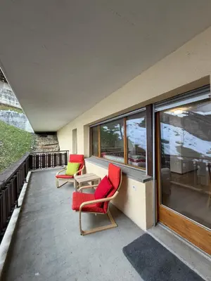 Ein Sitzbereich in der Unterkunft Appart cozy avec grand balcon