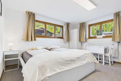 Ein Bett oder Betten in einem Zimmer der Unterkunft Comfortable studio near Saas-Fee ideal for couples
