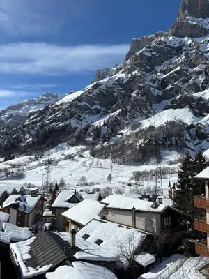 Ein allgemeiner Bergblick oder ein Berglick von der Ferienwohnung aus