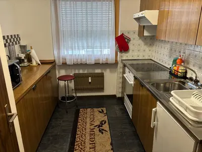 Küche/Küchenzeile in der Unterkunft Appartement cosy Haus Olympia