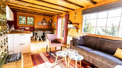 Küche/Küchenzeile in der Unterkunft Chalet Dorle, Riederalp Golmenegg
