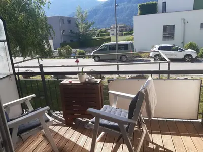 Ein allgemeiner Bergblick oder ein Berglick von der Ferienwohnung aus