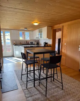 Ein Sitzbereich in der Unterkunft Ferienwohnung Metsch