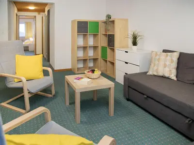 Ein Sitzbereich in der Unterkunft Apartment BeKb-Gebäude Apt 07 by Interhome