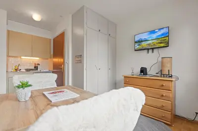 Küche/Küchenzeile in der Unterkunft Crans-Montana centre - Studio Ski 2 pers