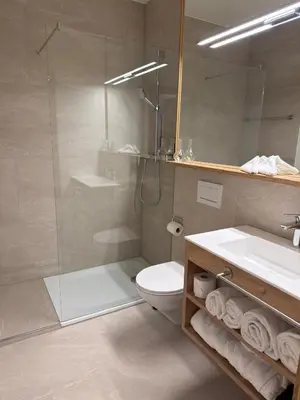 Ein Badezimmer in der Unterkunft Gemmi Hotel & Spa