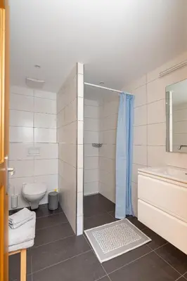 Ein Badezimmer in der Unterkunft Mountain View Studio Adelboden Next to Gondola & Spa