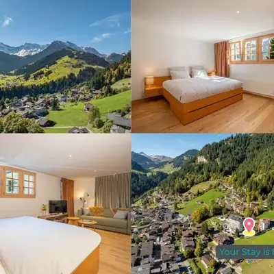 Mountain View Studio Adelboden Next to Gondola & Spa