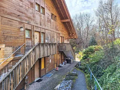 Ein Balkon oder eine Terrasse in der Unterkunft Apartment Möösli Vue by Interhome