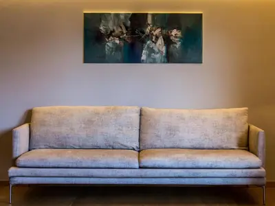 Ein Sitzbereich in der Unterkunft Apartment Waldhotel Fletschhorn Saas-Fee by Interhome