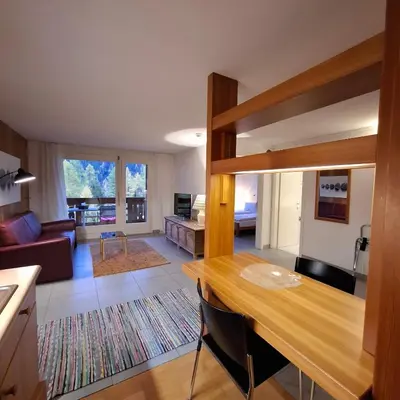 Ein Sitzbereich in der Unterkunft Ferienapartment Weitsicht mit Wellness