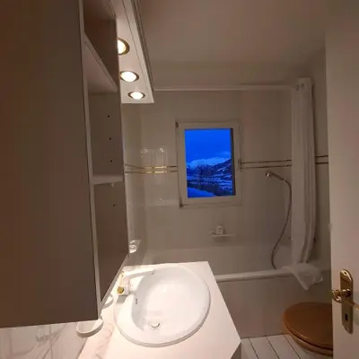 Ein Badezimmer in der Unterkunft Ferienapartment Weitsicht mit Wellness