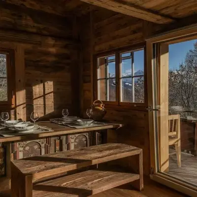 Chalet with fireplace and sauna