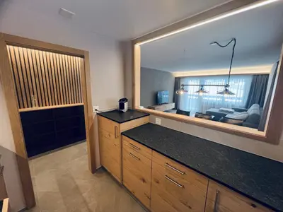 Küche/Küchenzeile in der Unterkunft Cosy Modern Alpine Residence