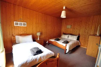 Ein Bett oder Betten in einem Zimmer der Unterkunft Mountain Views