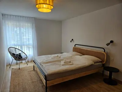 Ein Bett oder Betten in einem Zimmer der Unterkunft Summit View Apartment