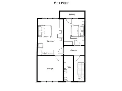 Grundriss der Unterkunft Holiday Home Chalet Simeli by Interhome